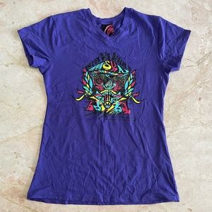 Miskeen Originals Mushroom Art Print V-Neck Tee